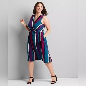 NWOT Lane Bryant Faux Wrap dress, 18/20